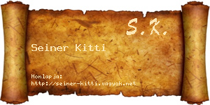 Seiner Kitti névjegykártya
